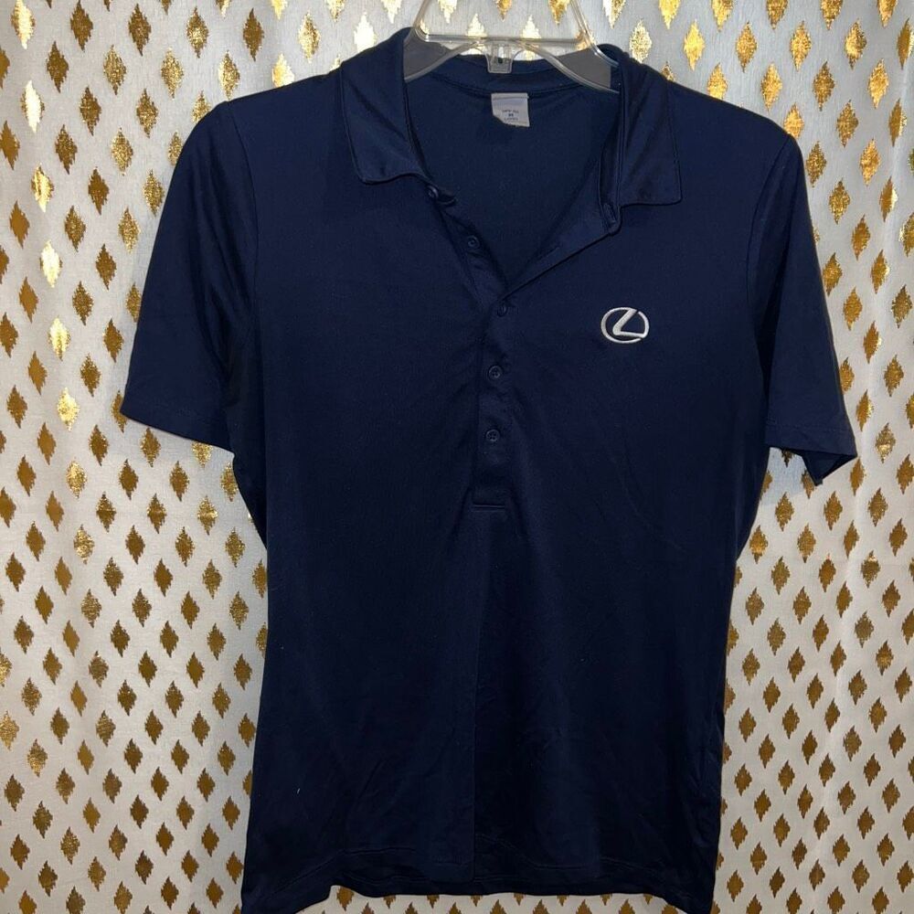 Lexus work shirt women’s navy polo top size M